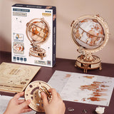 ROKR 3D Wooden Puzzle, Luminous Globe (Electric Version)