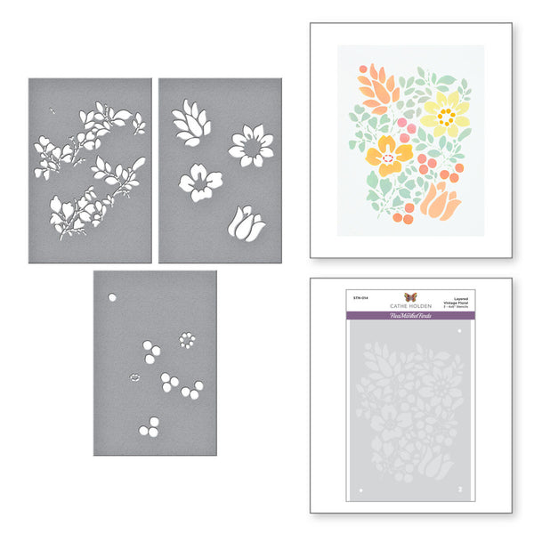 Spellbinders, Stencil Set, Flea Market Finds, Flea Market Finds (STN-014)