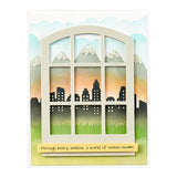 Spellbinders Stencil By Tina Smith, Background Scapes, Windows With A View (STN-083)
