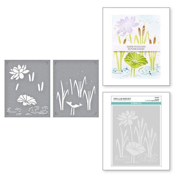 Spellbinders, Stencil from the Jump for Joy Collection, Lily Pad (STN-090)