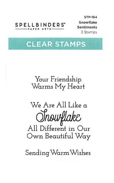 Spellbinders, Clear Stamp Set, Snowflake Sentiments (STP-164)