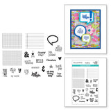 Spellbinders, Just Sayin' Collection.Clear Stamps, Speech Bubbles Sentiments (STP-250)