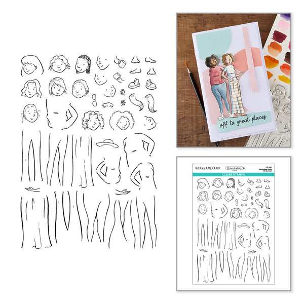 Spellbinders, Illustrated Lady Clear Stamp Set by Josh Griffiths Studio (STP-283)