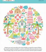Doodlebug Design Shadow Box Insert Kit, Seaside Summer