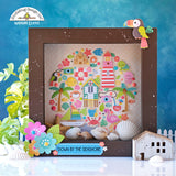 Doodlebug Design Shadow Box Insert Kit, Seaside Summer