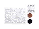 Crafter's Companion Stamp, Die & & Flock, Halloween Pets (CC-STD-FLOC-HAPE)