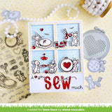 Lawn Fawn Clear Stamps 4"X6", Sew Very Mice (LF3061)