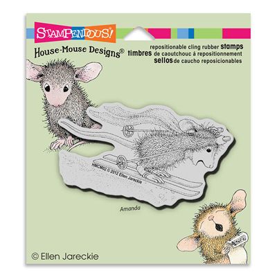 Stampendous, House Mouse Cling Stamps, Ski Run