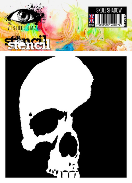 Visible Image, 6"x6" Stencil, Skull Shadow (EF2347)