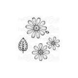 Heartfelt Creations, Summer's Garden Collection, Cling Rubber Stamps & Dies Set, Small Garden Zinnia