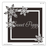 Sweet Poppy Stencil, Snowflake Square (SP1-379)