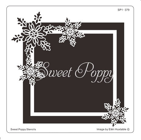 Sweet Poppy Stencil, Snowflake Square (SP1-379)
