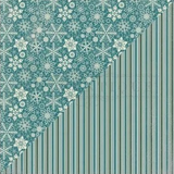 Solitude Four,  Double-Sided Cardstock 12"X12", Snowflakes & Stripes