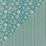 Solitude Four,  Double-Sided Cardstock 12"X12", Snowflakes & Stripes - Scrapbooking Fairies