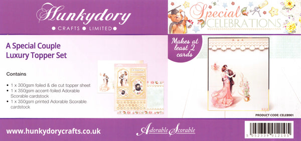 Hunkydory, Adorable Scorable, Luxury Topper Set, Special Celebrations, A Special Couple (CELEB901)