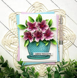 Spellbinders Etched Dies By Susan Tierney-Cockburn, Azalea And Garden Pot With Ladybugs (S5-636)