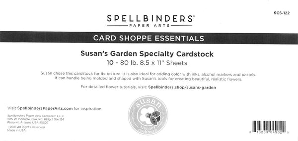 Spellbinders Specialty Cardstock 10/Pkg, Susan's Garden - Stippled