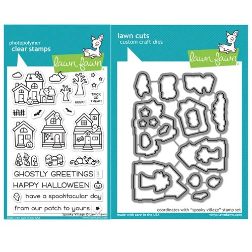 Lawn Fawn, Clear Stamps and Dies Set, Spooky Village (LF2014 & LF2015)