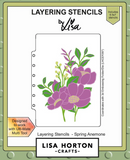 Lisa Horton Crafts, 5x7 Layering Stencils, Spring Anemone