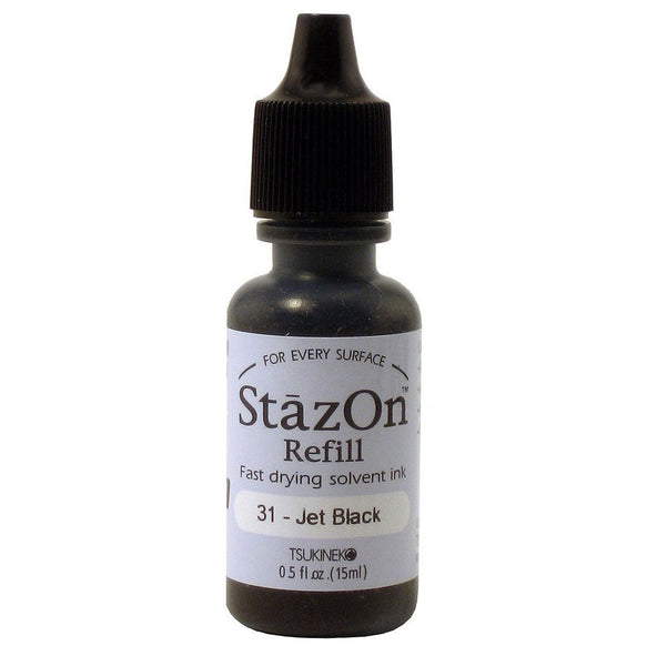 StazOn Solvent Ink Refill .5oz, Jet Black
