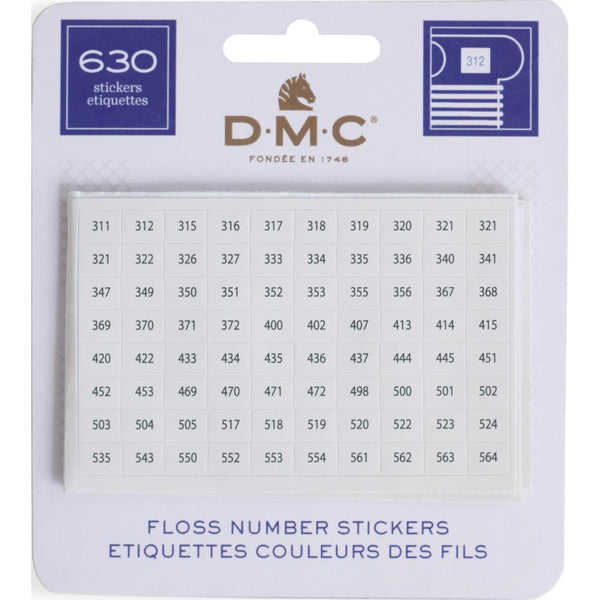 DMC Floss Number Stickers, 640 Labels