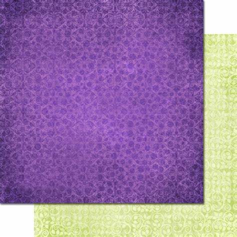 Heartfelt Creations, 12"x12" Double-Sided Paper, Sugar Hollow (Purple/Green)