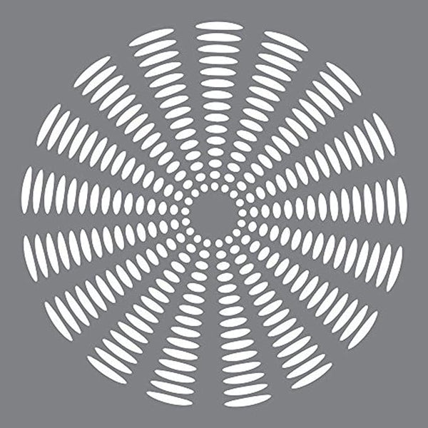Deco Art, 8"x 8" Andy Skinner Mixed Media Stencil, Sunburst