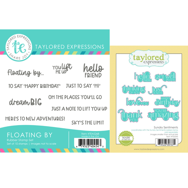 Taylored Expressions, Cling Stamp & Dies Combo, Sunday Sentiments (TEAS151 & TE2045)
