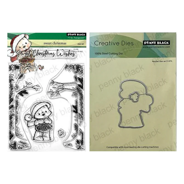 Penny Black, Clear Stamps & Dies Set, Sweet Christmas (31-076 & 51-840)