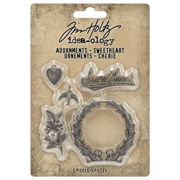 Tim Holtz® Idea-ology Adornments Sweetheart, 5 pieces