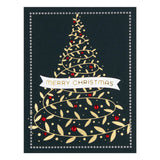 Spellbinders Glimmer Hot Foil Plate, The Holidays Collection, Swirling Foliage Tree (GLP-414)
