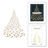 Spellbinders Glimmer Hot Foil Plate, The Holidays Collection, Swirling Foliage Tree (GLP-414)