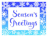 Crafter's Workshop Stencil, A2 Cards Layered Stencil, Snowflakes Holly Frame (#TCW6047)