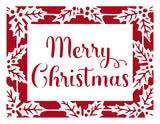 Crafter's Workshop Stencil, A2 Cards Layered Stencil, Snowflakes Holly Frame (#TCW6047)