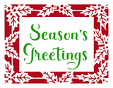 Crafter's Workshop Stencil, A2 Cards Layered Stencil, Snowflakes Holly Frame (#TCW6047)