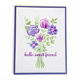 The Crafters Workshop, 8.5X11 Layering Stencil, Layered Floral Bouquet (TCW6062)