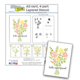 The Crafters Workshop, 8.5X11 Layering Stencil, Layered Floral Bouquet (TCW6062)