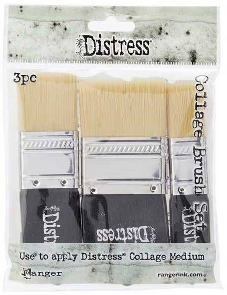 Tim Holtz Distress Collage Brush Assortment, 1 Each Of 3/4", 1-1/4" & 1-3/4"