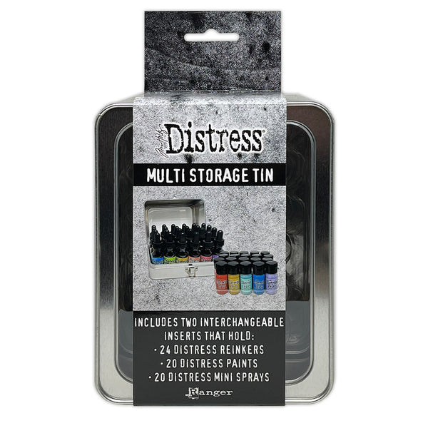 Tim Holtz Distress Multi Storage Tin, Includes 2 Interchangeable Inserts (TDA78616)