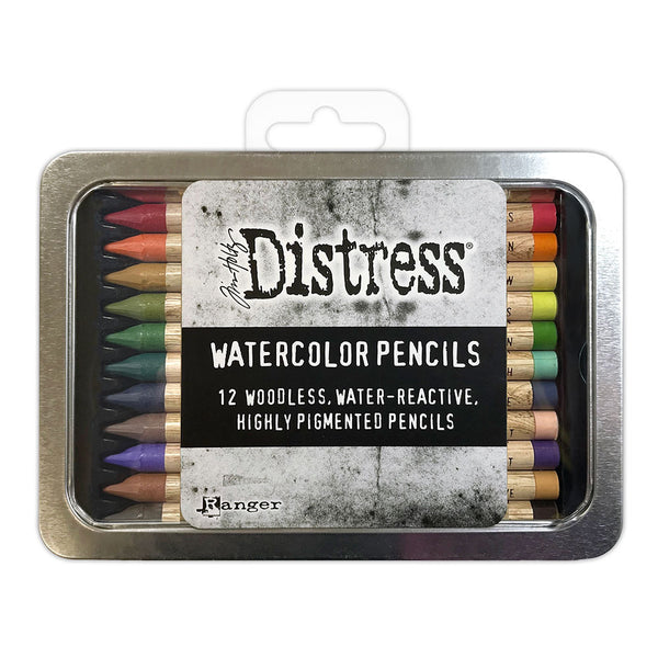 Tim Holtz Distress Watercolor Pencil 12/Pkg, Set 4