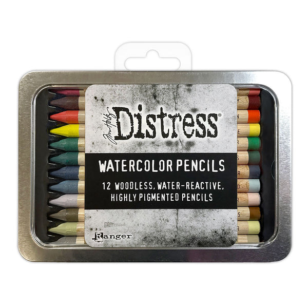 Tim Holtz Distress Watercolor Pencil 12/Pkg, Set 5