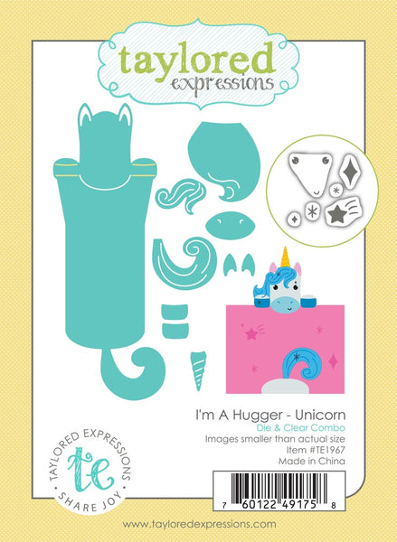 Taylored Expressions, Stamps & Die Combo, I'm a Hugger - Unicorn