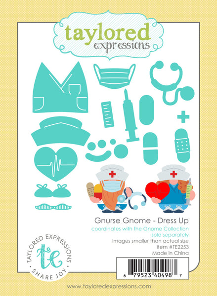 Taylored Expressions, Gnurse Gnome, Dress Up Dies (TE2253)