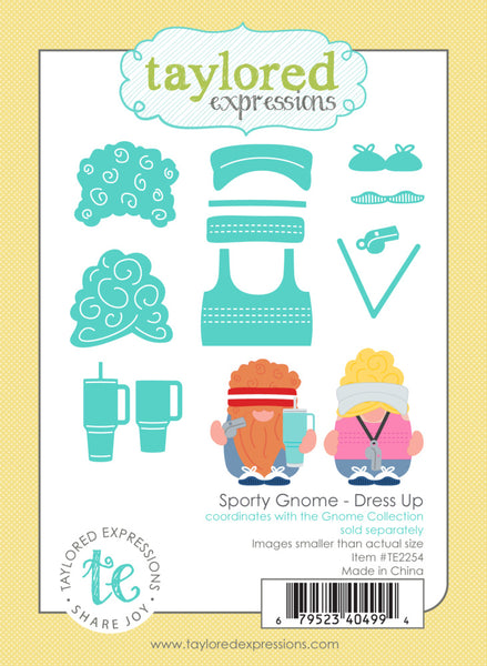 Taylored Expressions, Sporty Gnome, Dress Up, Dies (TE2254)
