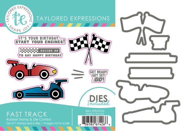 Taylored Expressions, Cling Stamp & Dies Combo, Fast Track (TEAS376)