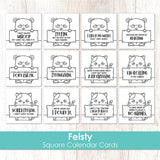 Taylored Expressions, Square Calendar Cards, Feisty