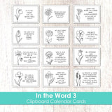 Taylored Expressions, Clipboard Calendar Cards, In the Word 3