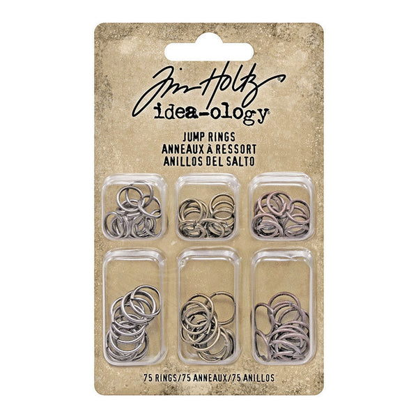 Tim Holtz Idea-Ology, Metal Jump Rings, 8mm & 10mm 75/Pkg (TH92726)
