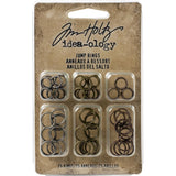 Tim Holtz Idea-Ology, Metal Jump Rings, 8mm & 10mm 75/Pkg (TH92726)