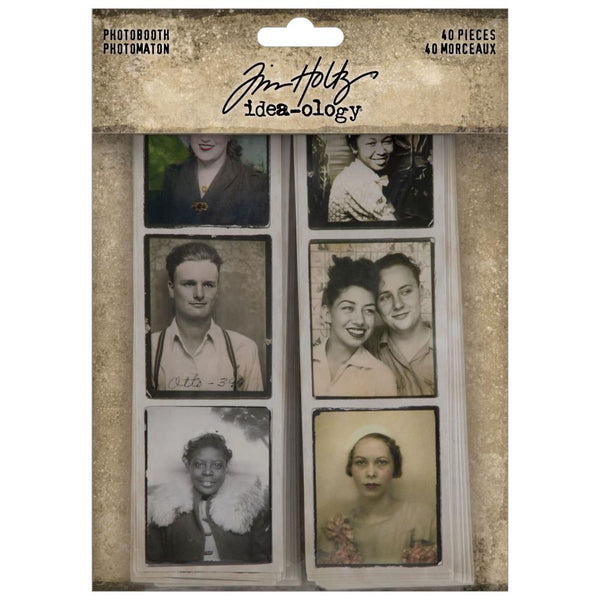 Tim Holtz Idea-Ology Photobooth Vintage Photo Strips, 40/Pkg (TH93799)